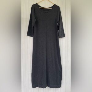J. Jill Grey Gray Sweater Dress Silk Blend Long Sleeve Minimalistic Size Small*